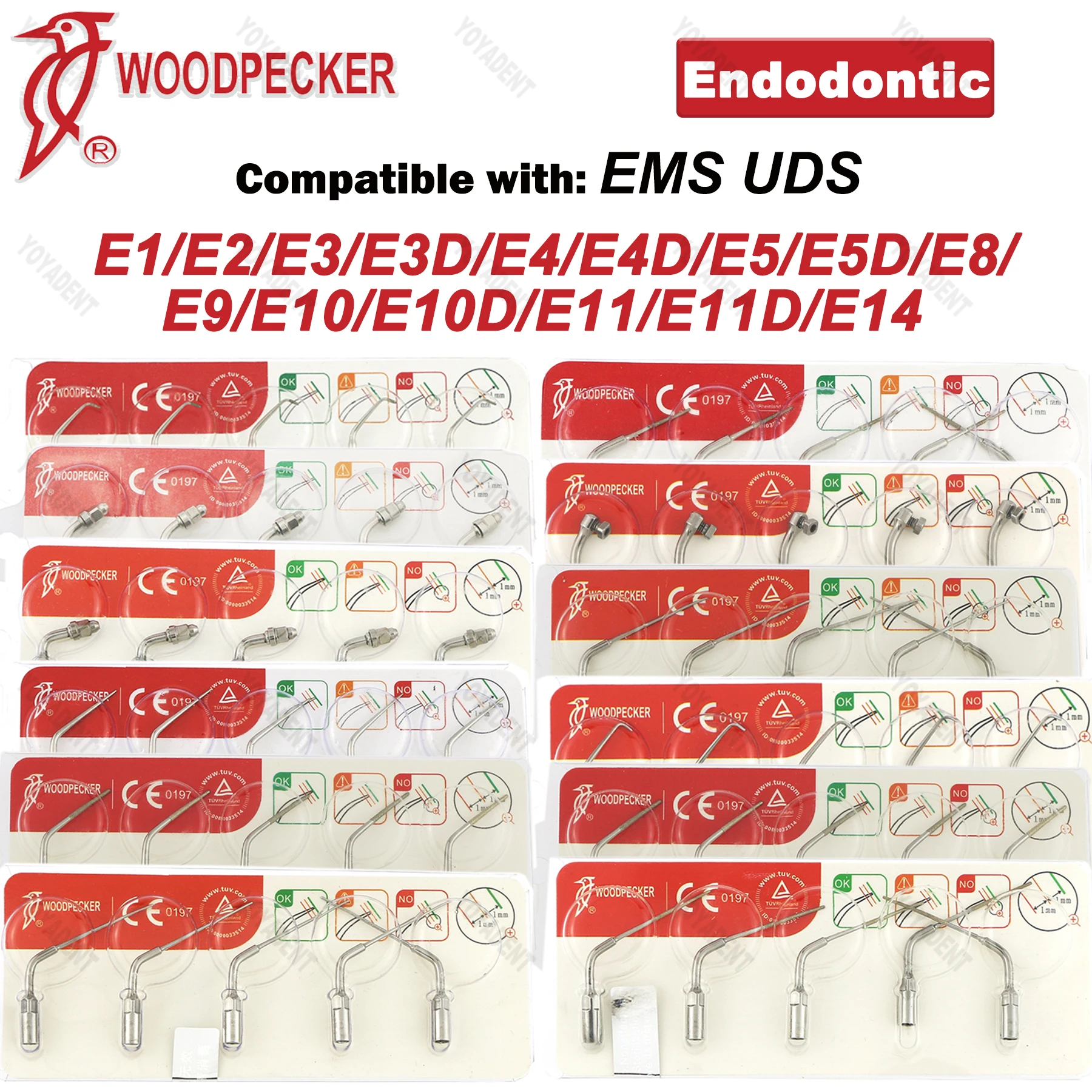 

Woodpecker Dental Scaling Endodontics Tips Ultrasonic Scaler Tips Root Canal Treatment Fit EMS UDS Scaler Handpiece 5PCS