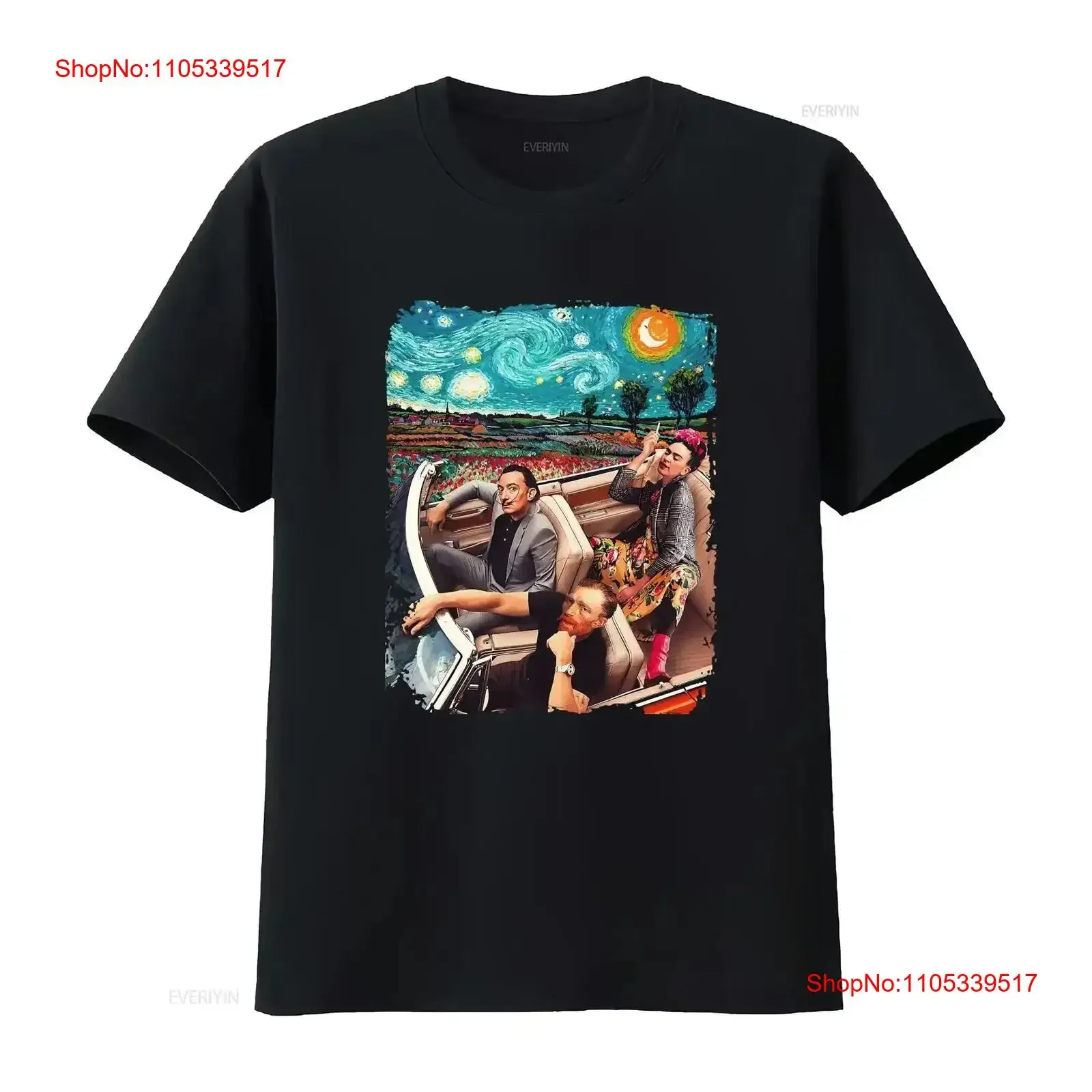 Famous Artists Vincent Van Gogh Salvador Dali Banky T Shirt Meme Top 1425 vintage Washed Comfortable graphic fashion vintage