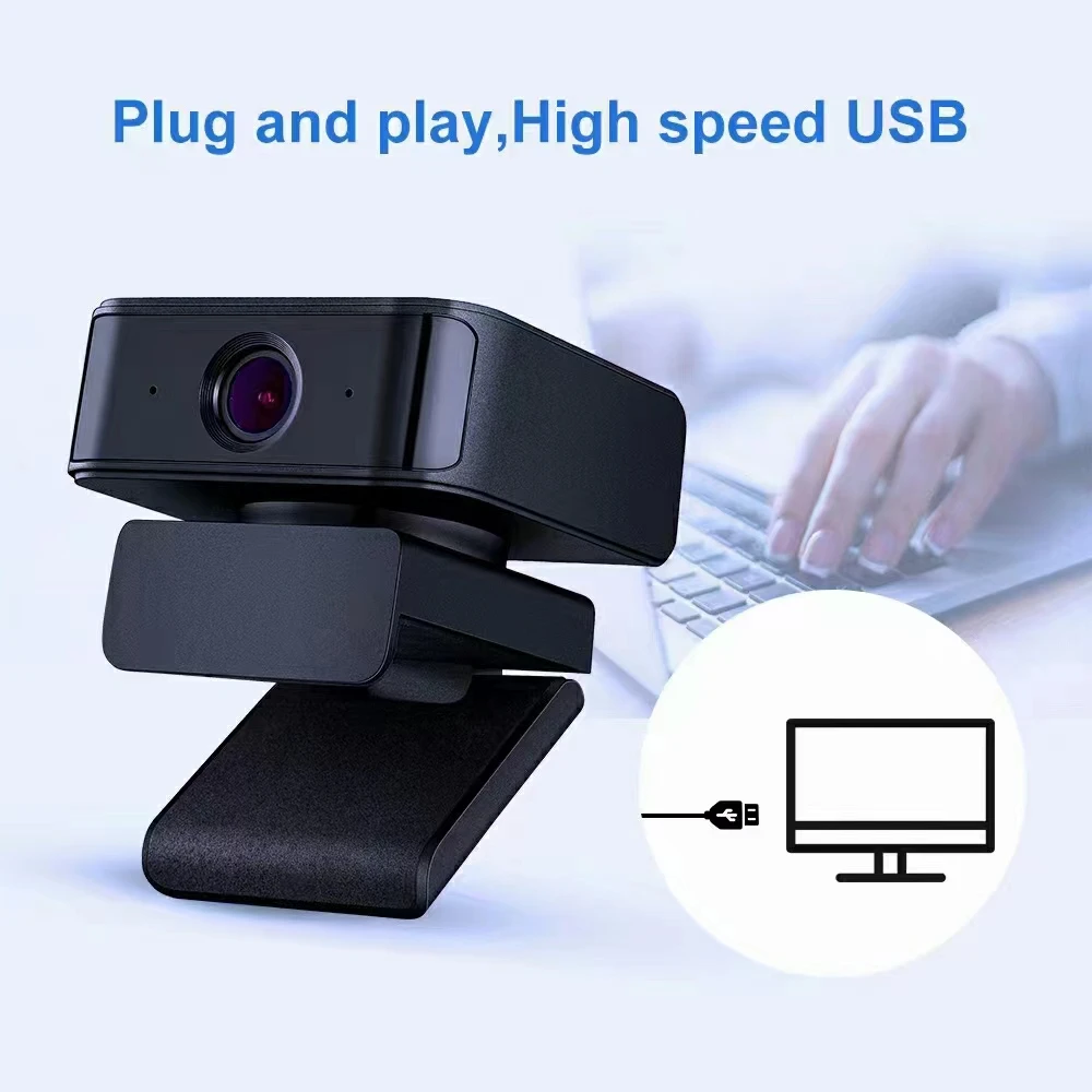 2MP 1080P 360Degree AI Tracking Follow Up USB Webcam For PC Laptop Video Conference Online Teaching Boardcast Digital Camera