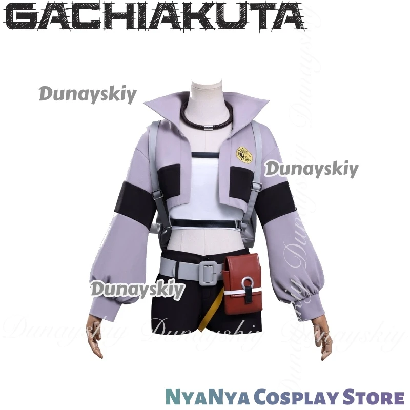 GACHIAKUTA أنيمي لودو إنجي زانكا رييو كوسبريفري أربعة شخصيات زي قتال موحد مع الأربعة أنماط الباروكات كوسفليري زي البدلة الكاملة