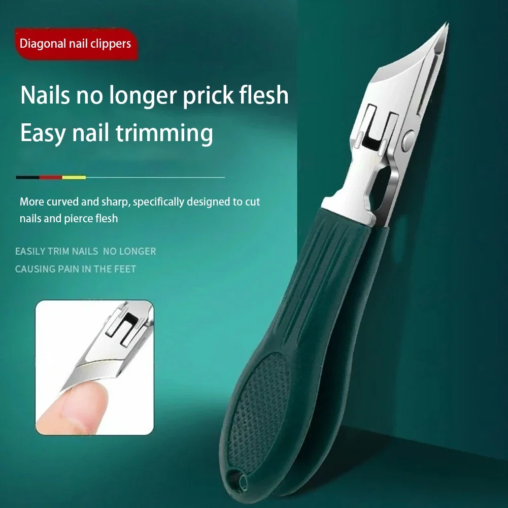 Tagliaunghie inclinate antispruzzo per unghie spesse e dure Tagliaunghie dedicate Set tagliaunghie portatile Strumento per manicure