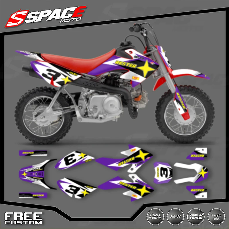 

SPACE for HONDA CRF 2000 2001-2012 CRF50 2013 2014 2015-2021 CRF50 Custom Motorcycle Graphics Background Decal Stickers Kits 04