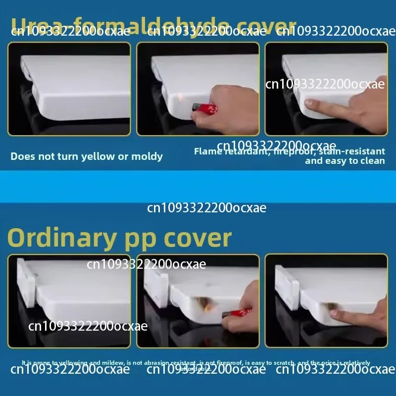 O Shape Universal Slow Close Toilet Seat Cover Thick Urea Formaldehyde Resin Round Cushion Ring