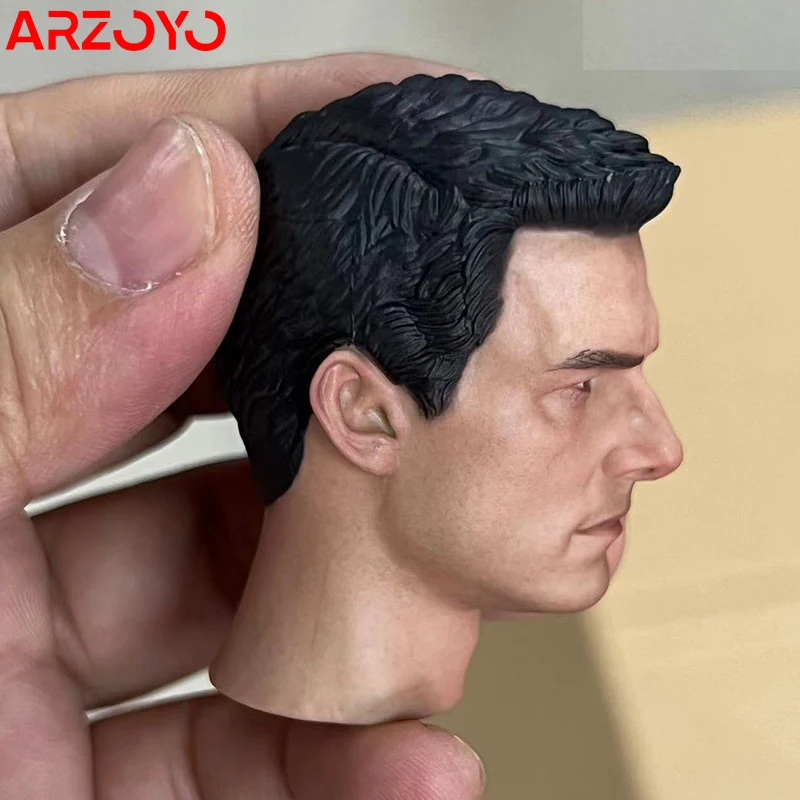 1/6 Tom Cruise Head Sculpt PVC Male Head Carving Model Fit 12'' Soldier Action Figure Body Dolls