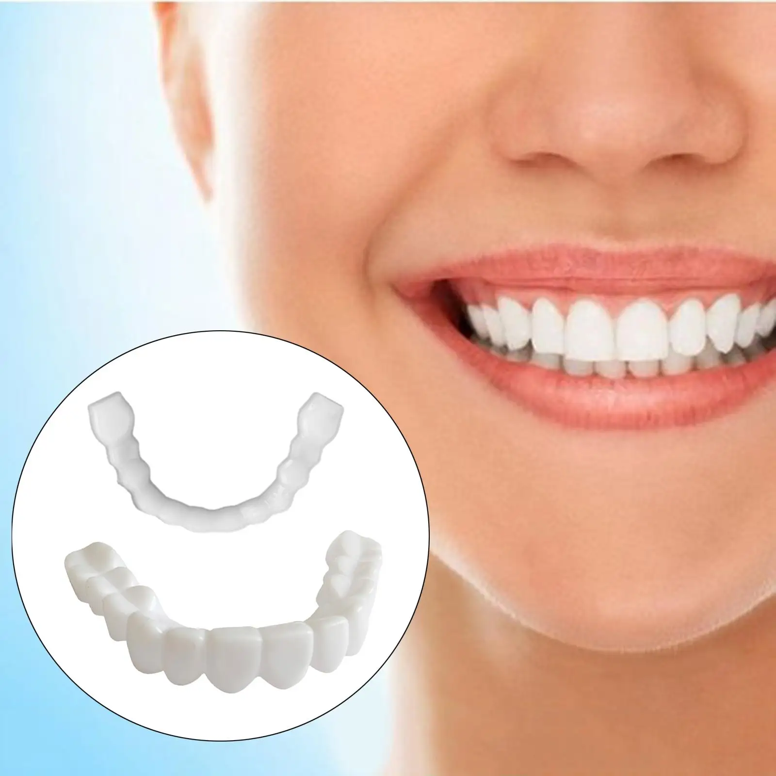 2-3pack Resin Dental Fake Smiling Veneers Upper Braces