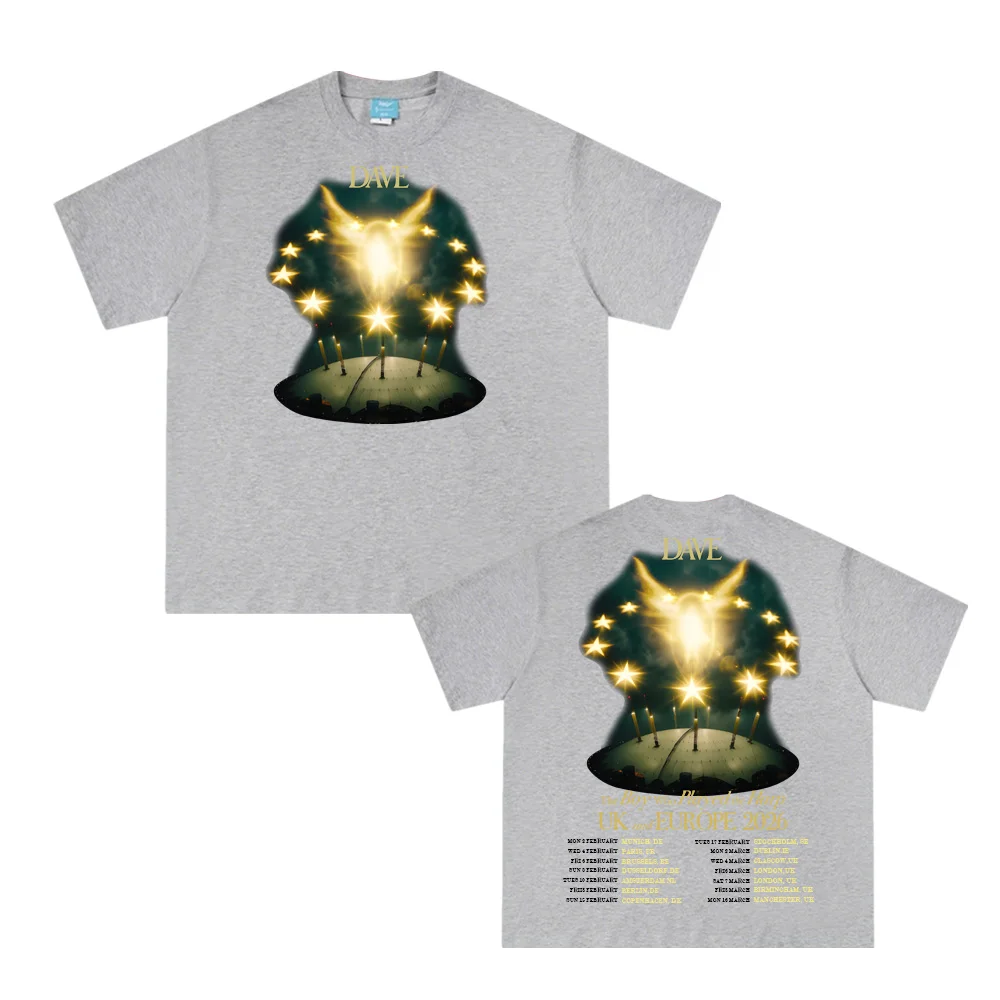 ديف الصبي الذي يلعب جولة القيثارة 2026 الصيف الهيب هوبتي قميص كم الكورية القطن ملابس عالية الجودة الإناث/الذكور بلايز