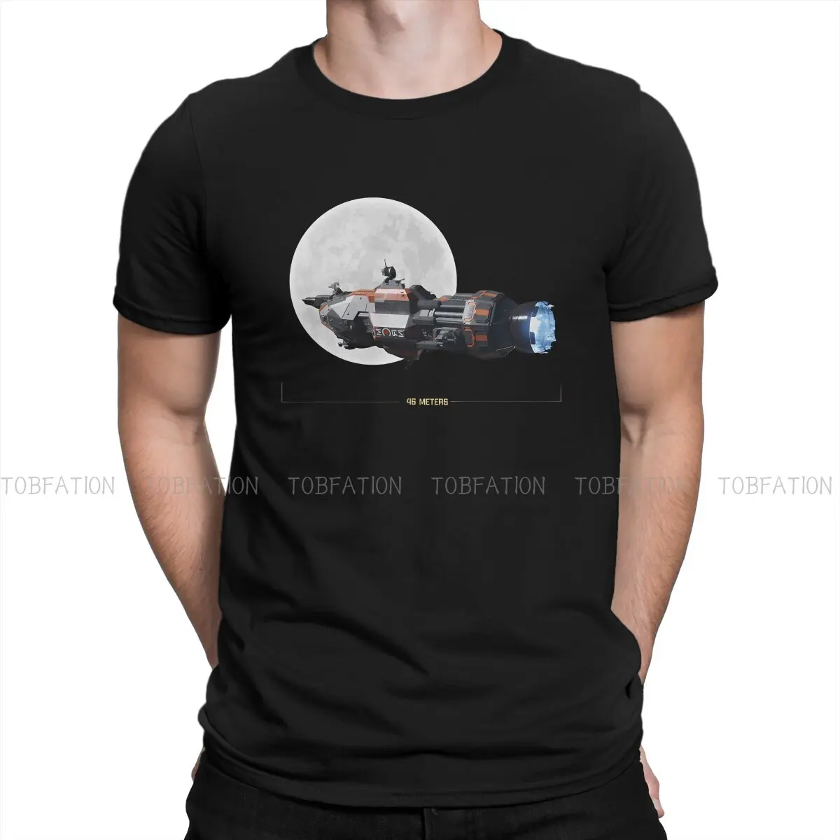 The Expanse Ship Rocinante Tshirt Vintage Men Grunge Teenager Tees Tops Oversized Cotton O-Neck T Shirt