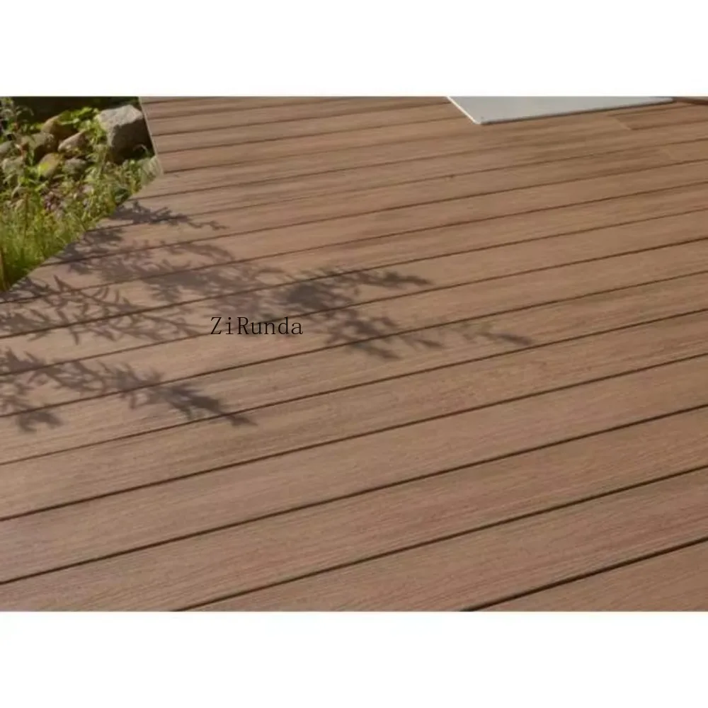 Versión personalizada de pavimento de madera y plástico compuesto ipe moderno sólido antideslizante HDPE para jardín y carretera