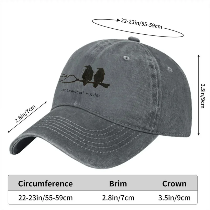 Summer Cap Sun Visor Crow Bird Hip Hop Caps Attempted Murder Cowboy Hat Peaked Hats