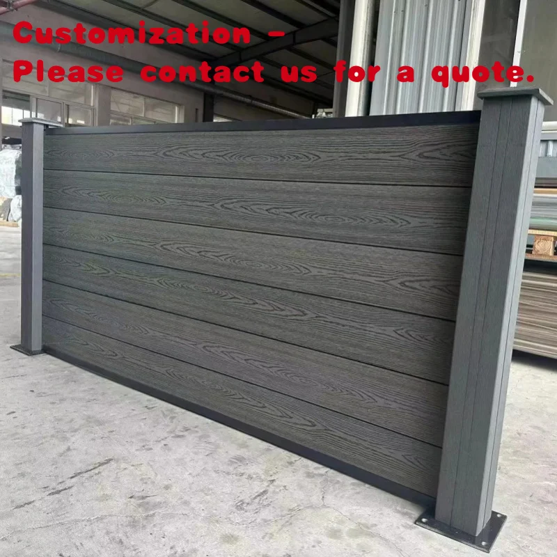 custom.High Quality Waterproof Composite Wood Decking Board Fencing Crack-Resistant WPC Garden Fence Panels Outdoor fo