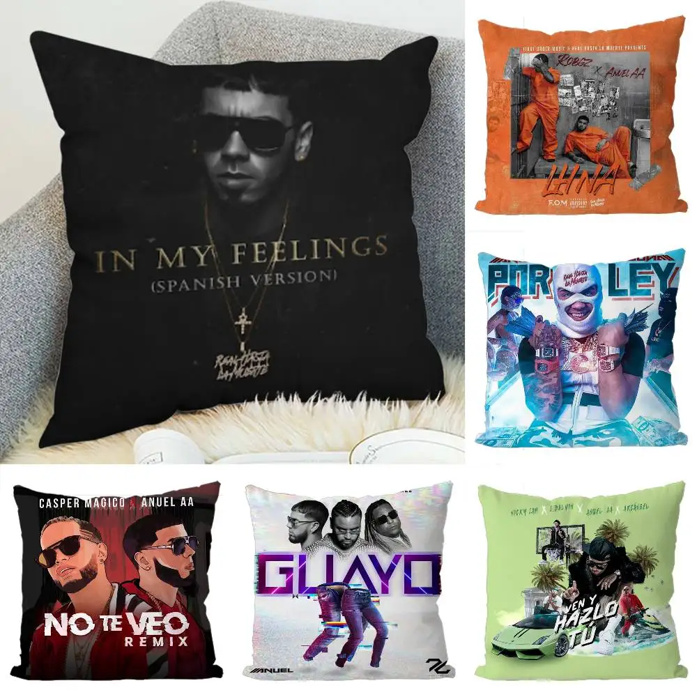 

Anuel Aa Pillow Case Luxury Double-sided For Car Pillows 45x45 Cushions Cover Home And Decoration Sofa Pillowcase 50x50