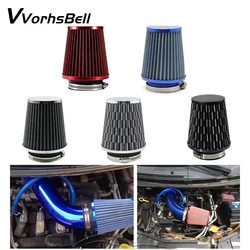 Universal Sports Car Air Filter 76mm 3 Inch H:90mm High Flow Car Cold Air Intake Filter Aluminum Non-woven Fabric Rustproof