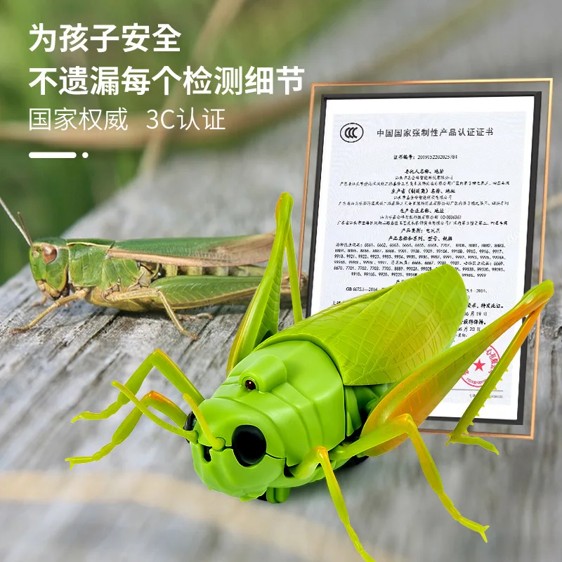 لعبة مزحة الجندب بمستشعر للتحكم عن بعد بالأشعة تحت الحمراء، لعبة مضحكة للهالوين لمحاكاة الحشرات الكهربائية للأطفال، XT243