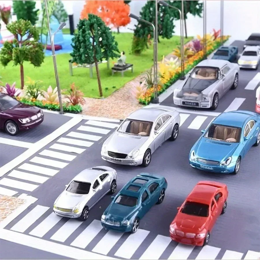 Miniatur-Modell von lackiertem Auto für Parklandschaften und Straßen-Layouts, DIY-Sandtisch-Baumaterialien, farbenfrohes Limousinen-Modell für Autoszenen – Detail 1