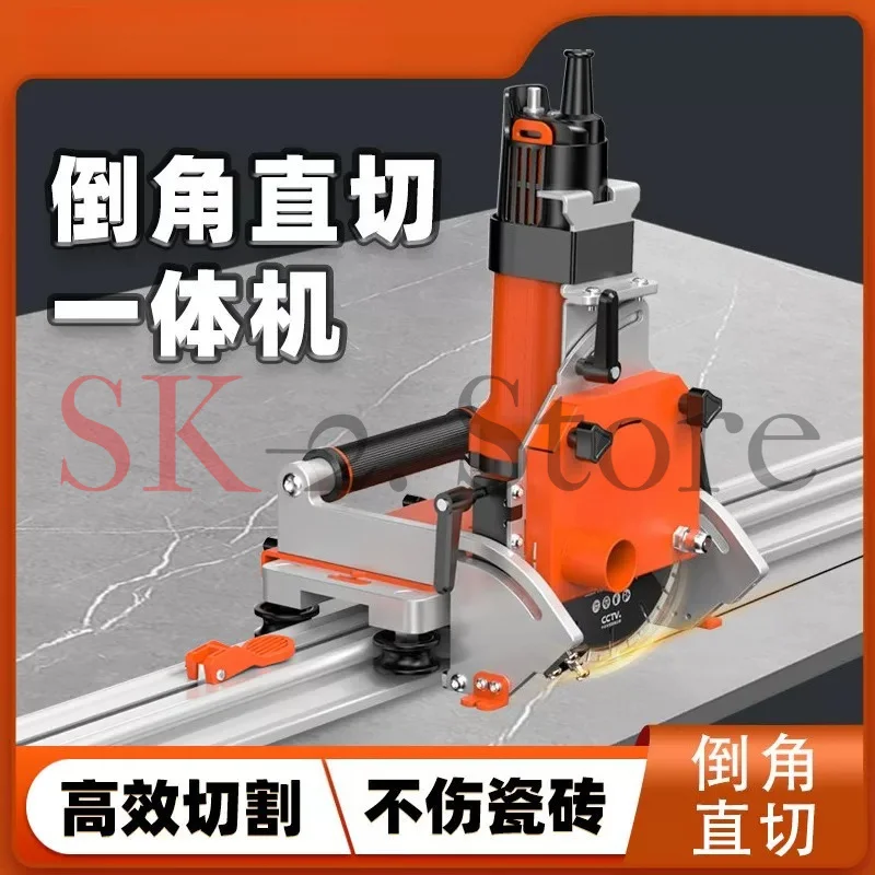 Electric 45 Degree Cutting Machine High Accurate Large Format Water Jet Ceramic Tool Portable Chamfer Miter Tile Cutter