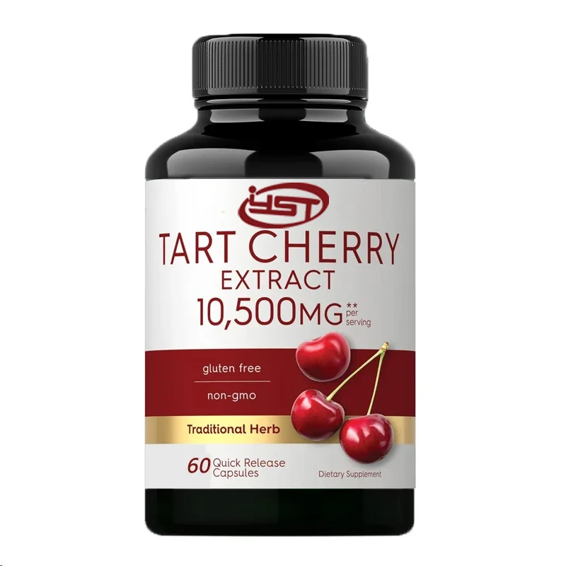 Sour Cherry Juice Extract Capsules 10500 Mg 60 Capsules Maximum Potency  Non Genetically Modified, Gluten Free