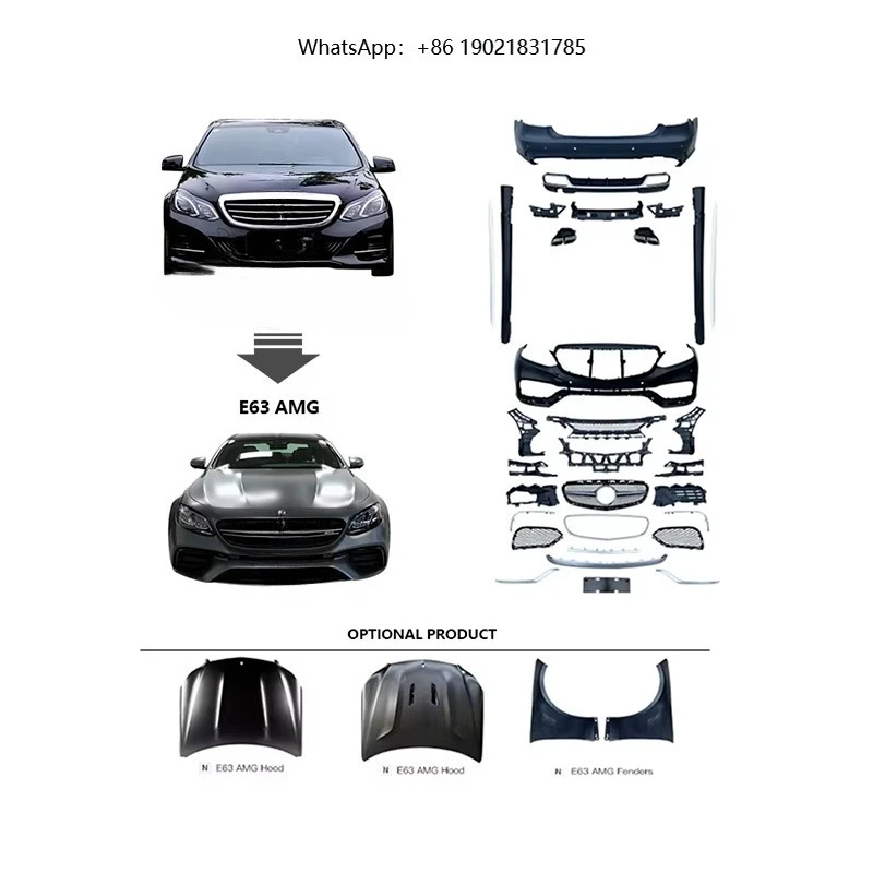 Facelift Body Kits for Car Kit W203 W204 W205 W208 W209 W210 W211 W212 W213 W218 W219 C63 Car Tuning Car Bumper