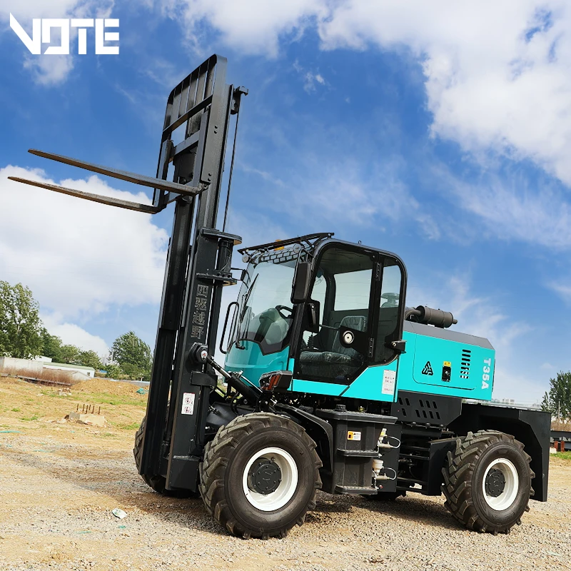 Chinese factory New Terrain Forklift 4x4 Diesel Rough Terrain Forklift 3 ton 3.5 ton 5 ton off road forklift