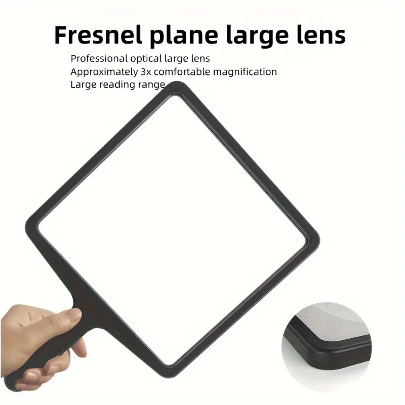 1pc High-Definition Portable Magnifying Glass Reader with Fresnel Lens for Reading of Books and Newspapers with Enlarged Fonts