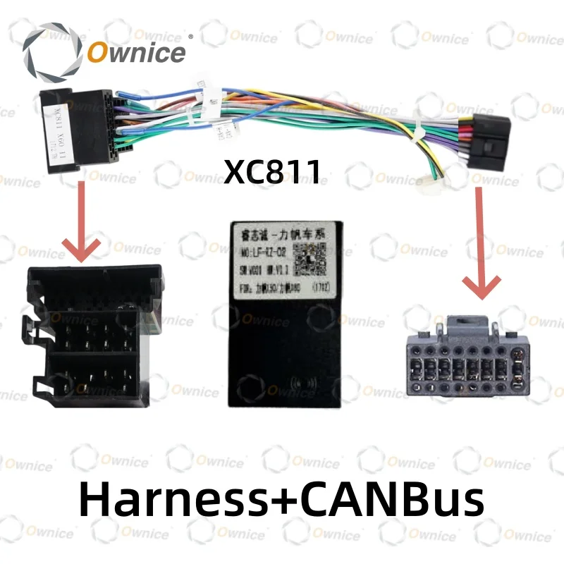 Ownice Car Radio Cable 16pin Power Wiring Harness Canbus Android Head Unit Connector for Lifan X60  2011 - 2015 dvd play