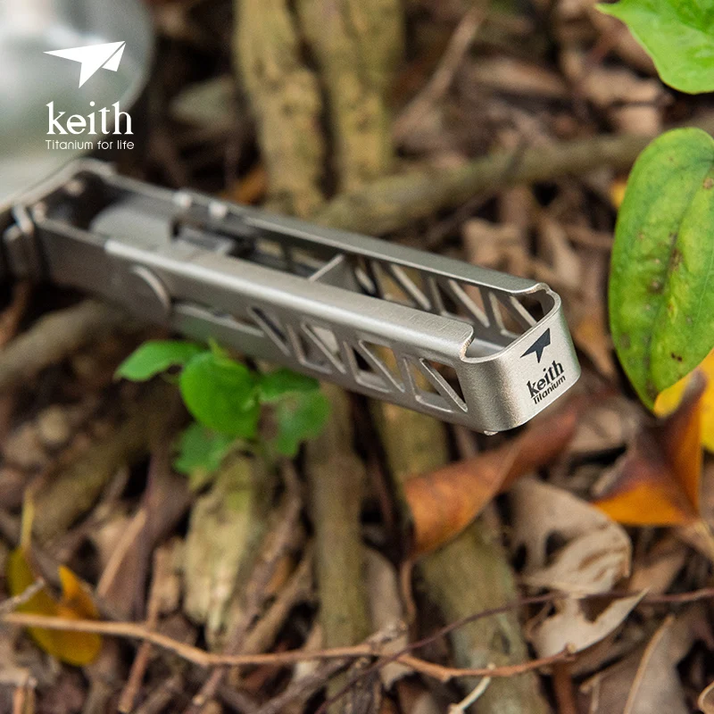 Keith Titanium 122g Ultralight Folding Pans 140ml Fried Steak Cooking Eggs Portable Outdoor Camp Picnic Cooker Ti6032