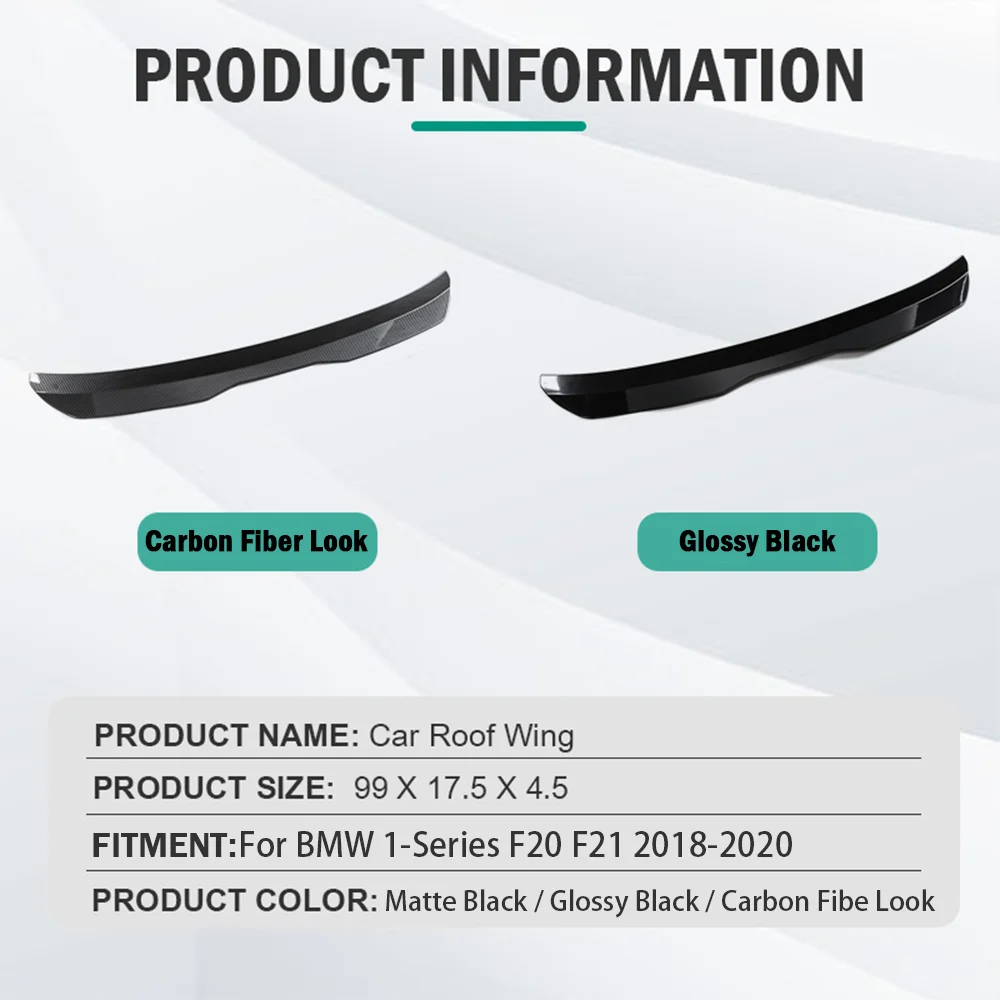 For BMW 1 Series F20 F21 116i 120i 118i M135i 2018 2019 2020 Hatchback Rear Trunk Lip Rear Roof Spoiler Wing Body Kits Tuning