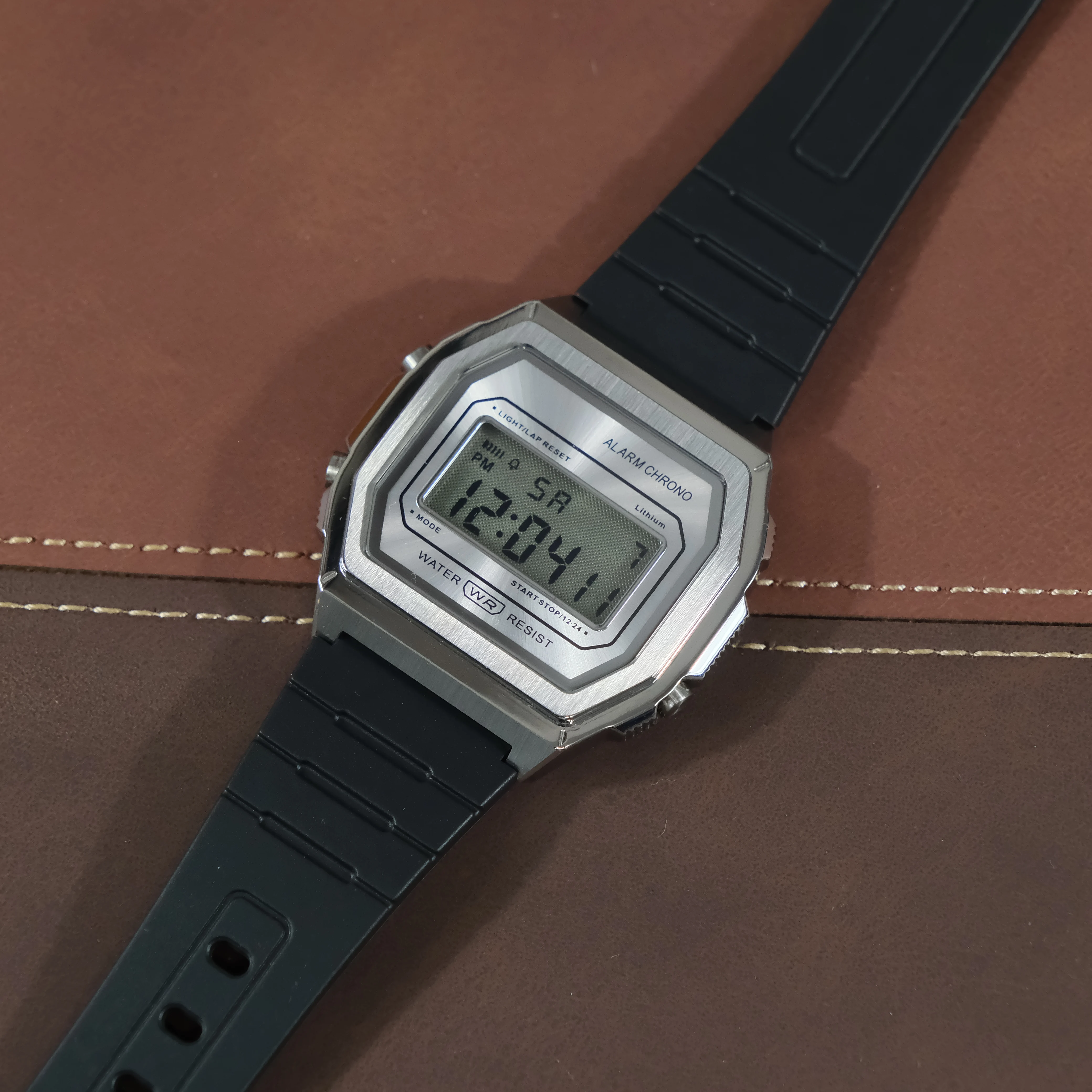 Royale Ultra Mod for CASIO F-91/A158/A159 Watch Case 316L Stainless Steel K1 Mineral Polish Brush Matte Case Sunray Dial Kits view 5