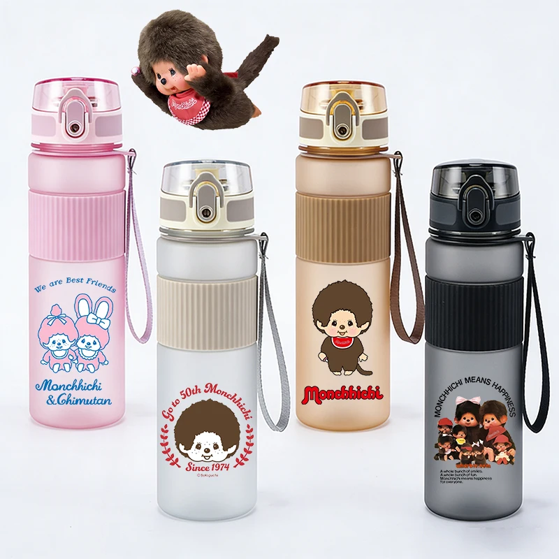 

Бутылка для воды MONCHHICHI 550 мл для девочек и мальчиков, спортивная, с аниме-мотивами, герметичная, портативная, многоразовая, для активного отдыха, путешествий, спортзала, подарок
