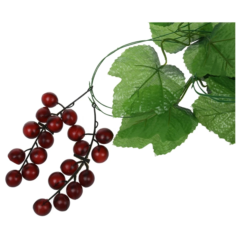 4X Artificial Grape Vine Garland Fruit For Home Garden Decoration