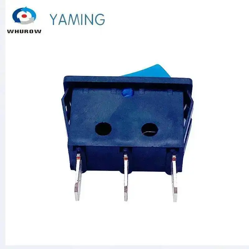 Przełącznik kołyskowy KCDF-108 Reset Momentary Key 16A 250VAC Niebieski przycisk elektryczny Dwupozycyjny Trzy mosiężne piny