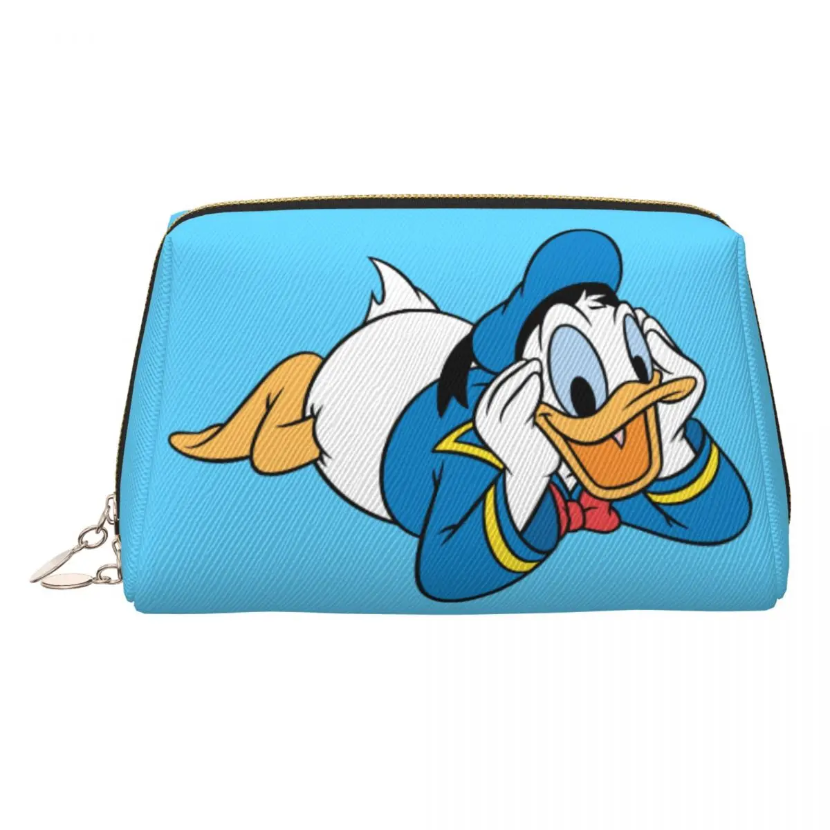 

Custom Travel Donald Duck Anime Manga Toiletry Bag Fashion Cosmetic Makeup Organizer Women Beauty Storage Dopp Kit Case
