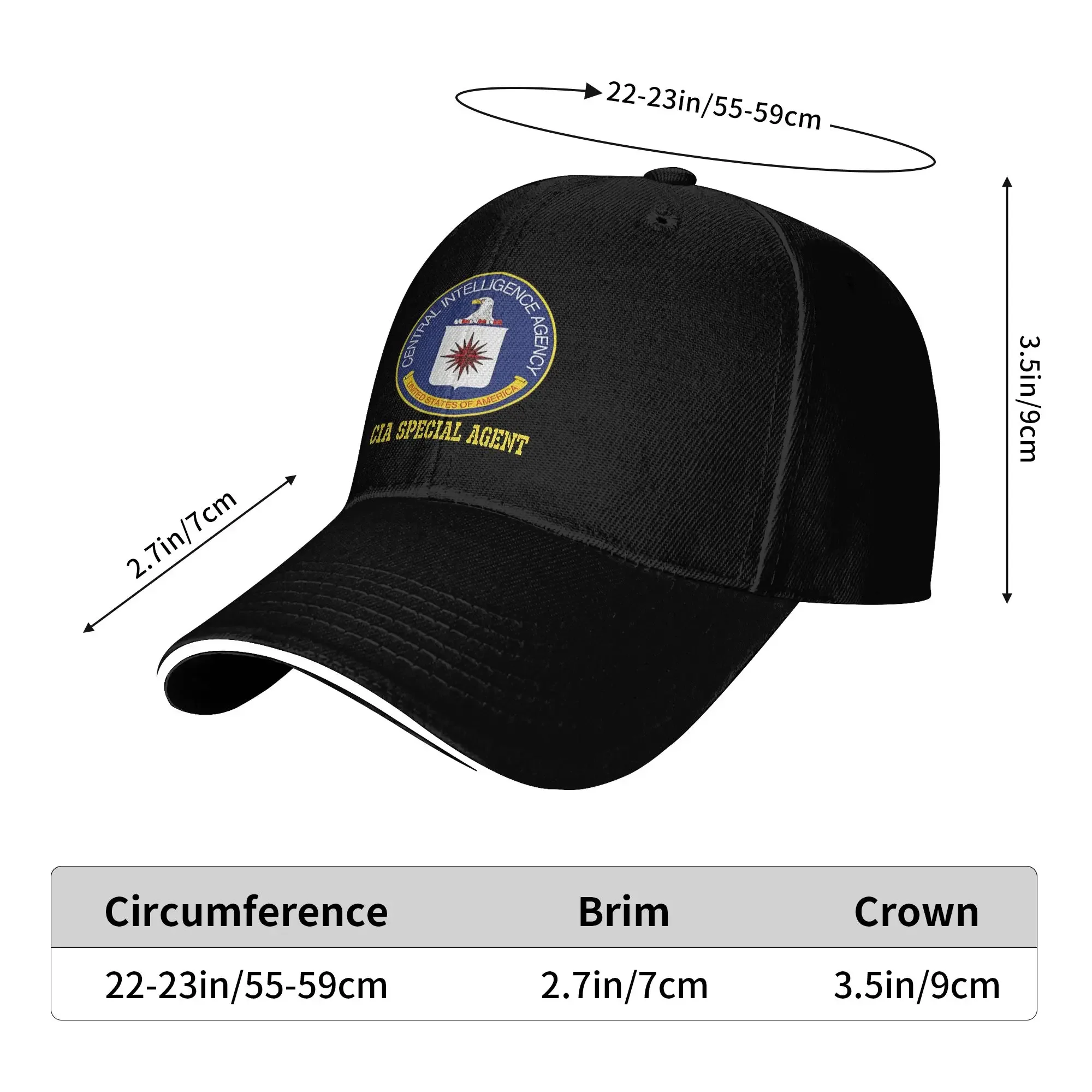 New Summer Casual Baseball Cap Central Intelligence Agency CIA  Kpop Rock Trucker Hat For Female Male Sun  Vintage Baseball Caps - view 5