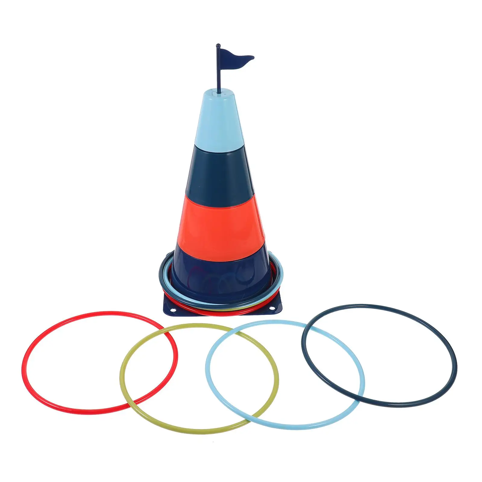 لعبة الرمي الدائري للأطفال التعليمية، ألعاب بلاستيكية مكدسة لامعة، تصميم قابل للفصل، سهل التخزين في الهواء الطلق #3
