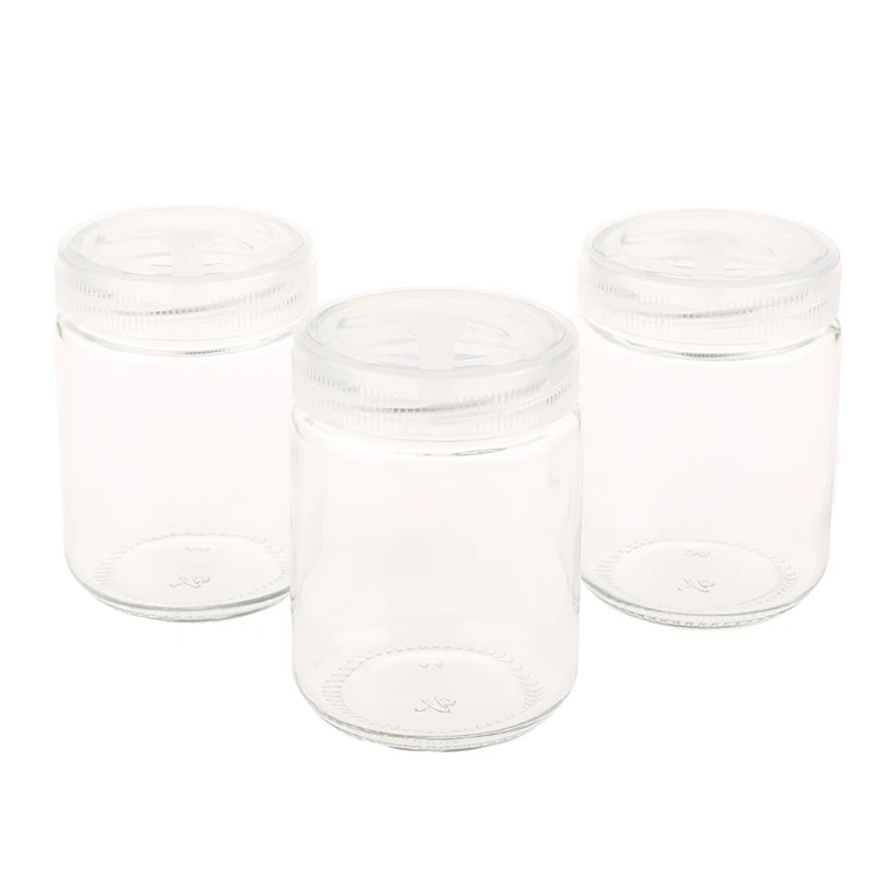 1Pc 240ml Plants Seedling Tissue Culture Glass Jars High Temperature Resistance For Seedling Tissue Culture Bottle