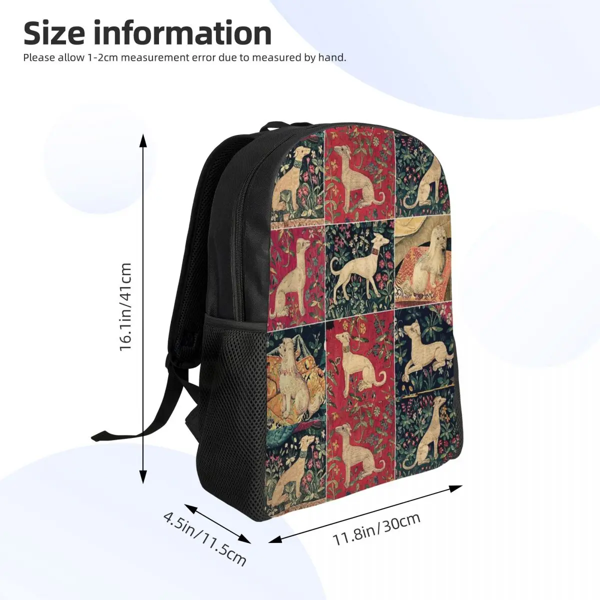 Medieval Greyhound Backpack for Men Women Water Resistant College School Whippet Sighthound Dog Bag Printing Bookbag