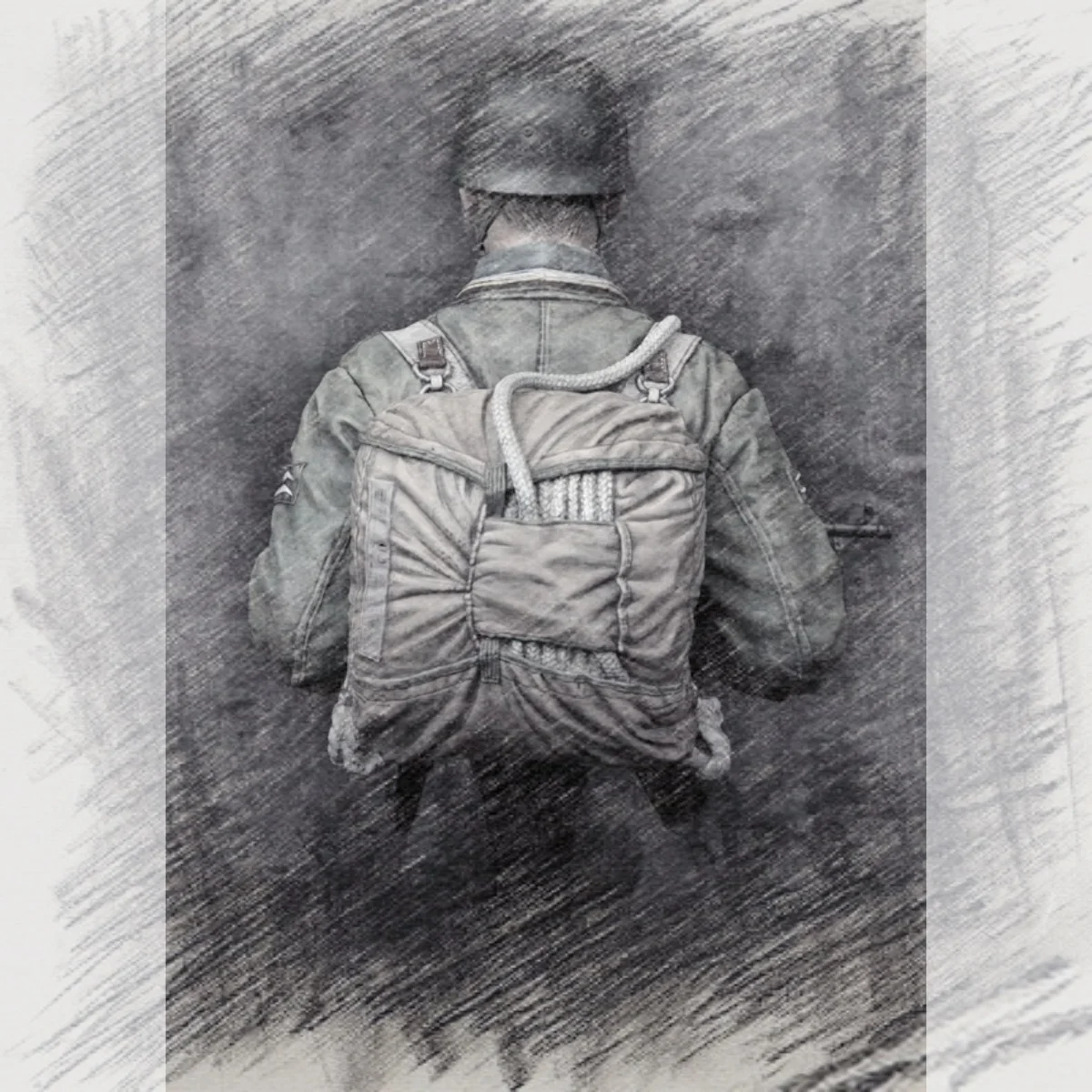 

1/10resin unpainted model set, half-length portrait of a German paratrooper from World War II unassembled and unpainted GK,1434X