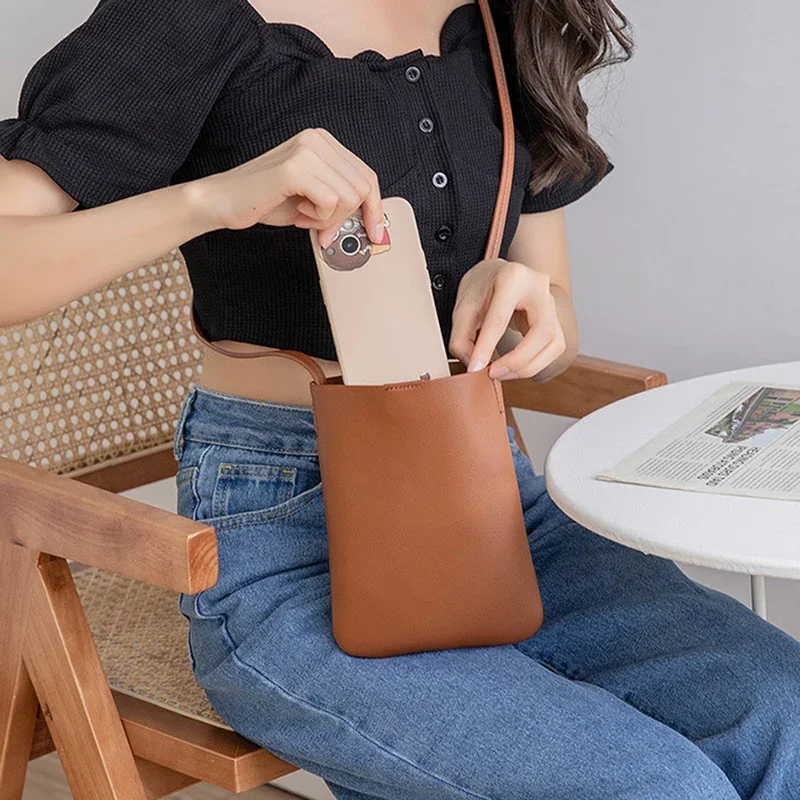 2023 Korean Ins Simple Satchel Mini Messenger Bag Women PU Leather Square Handbags Trend Crossbody Bolsa Feminina Lady Phone Bag