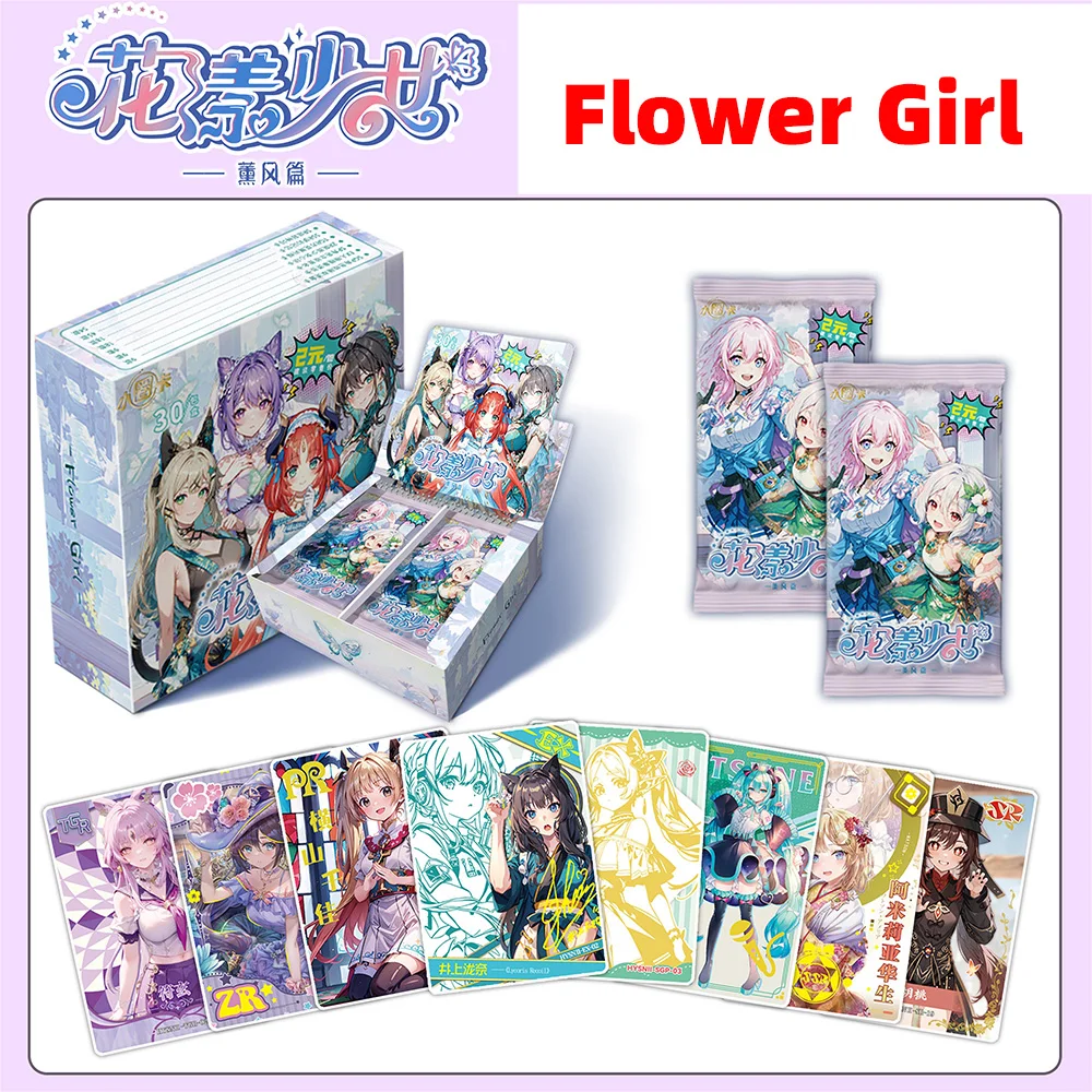 

New Flower Girl Collection Cards Booster Boxes Tcg Sexy Card Anine Goddess Game Card Child Kids Table Toys For Gift