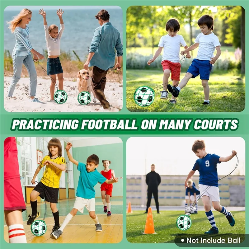 AED4-2PCS كرة القدم ركلة المدرب كرة القدم صافي كيكر، للكرة حجم 3، 4، 5، سولو كرة القدم ركلة ممارسة التدريب المعونة