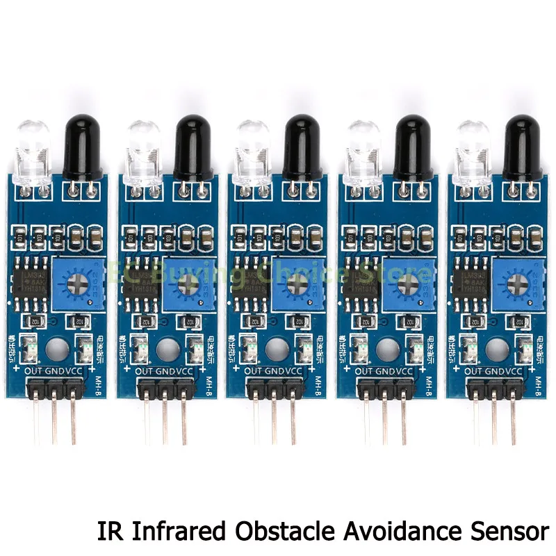 5pcs/1pc MH-B IR Infrared Obstacle Avoidance Sensor Module for Arduino Smart Car Robot 3-Wire Reflective Photoelectric