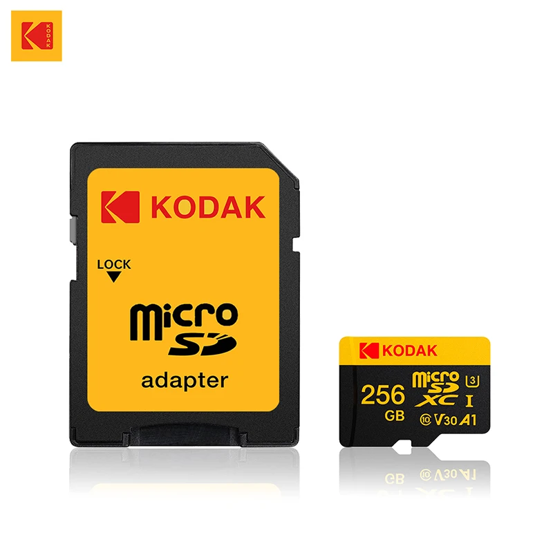 

Карта памяти KODAK Micro SD 64 ГБ TF Flash 32 ГБ Class10 SD-карты 128 ГБ 256 ГБ 512 ГБ U3 V30 A1 Карта памяти для автомобильной камеры ПК Телефон