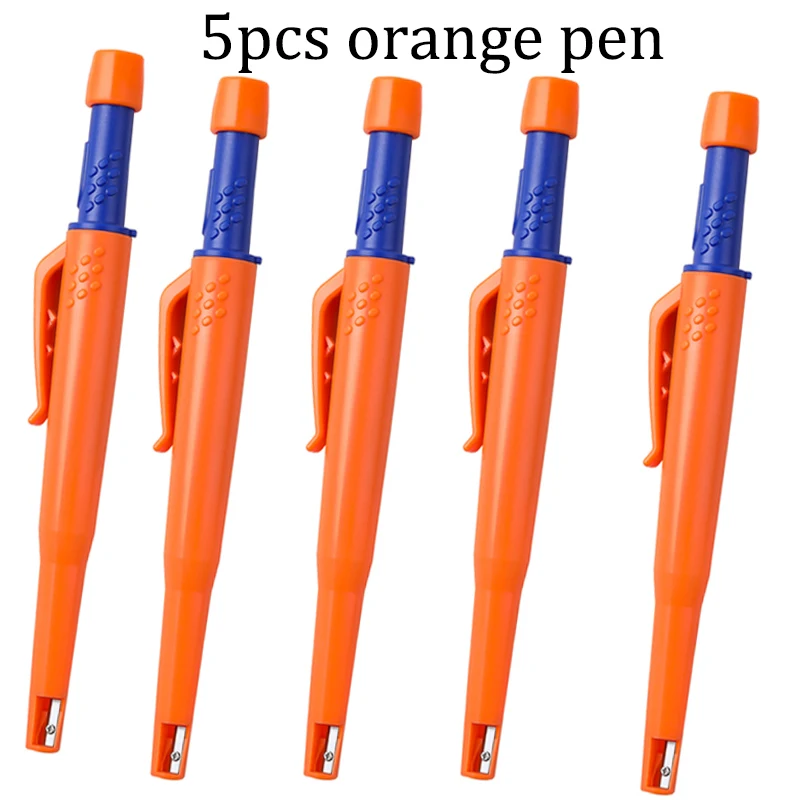 5 Teile/satz Solide Zimmermann Bleistift Set 2,8mm Tiefe Loch Mechanische Bleistift Marker Mit Gebaut in Spitzer Für Holzbearbeitung architekt
