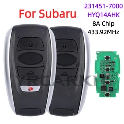 Car Remote Key For Subaru Forester Impreza XV BRZ Legacy Outback Forester 231451-7000 8A 433.92MHz HYQ14AHK Keyless Go Card