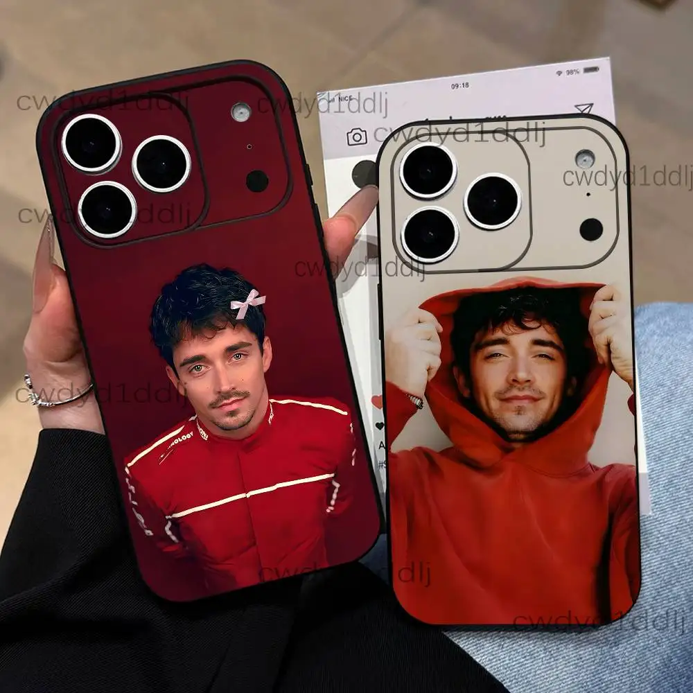 

C-Charles 16 F1 L-Leclerc Phone Case For iPhone 17,16,15,11,12,14,13 Pro Max Mini XS,XR,7 Plus 16E Air Shockproof Soft Cover