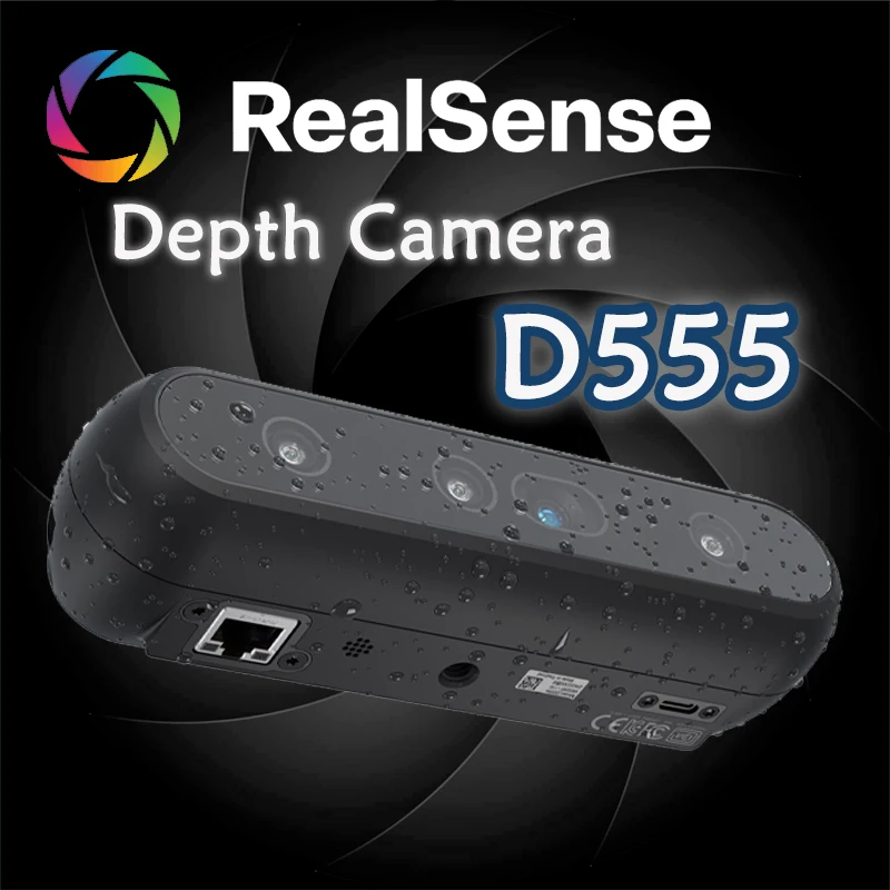 

Камера глубины RealSense D555 3D Компьютерное видение с питанием через Ethernet Модуль глубины RealSense D450 новое видение SoC V5 SDK 2.0 DDS