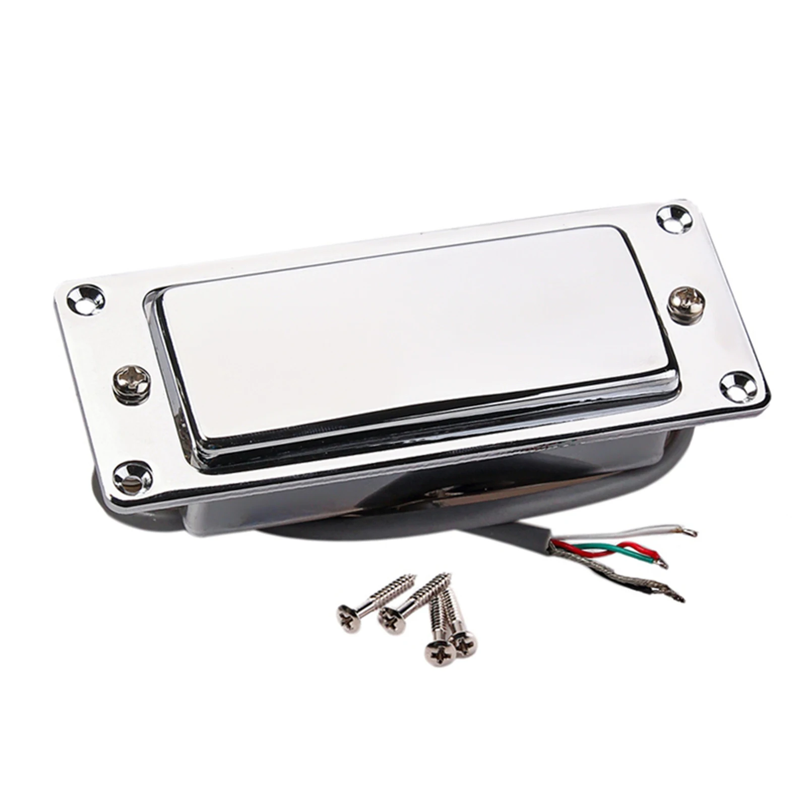 Mini Humbucker Pickup Kit Compatible with LP Electric Guitar Neck Bridge Double Coil Pick-up Chrome Plated Pickup Cartridges
