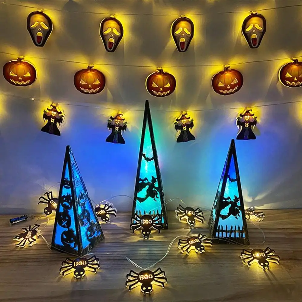 Halloween tema abóbora luz cordas, adereços partido, corda luzes led, DIY, interior, exterior, decoração do quarto