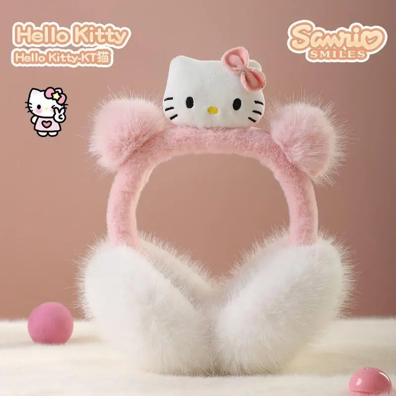 سانريو كورومي سينامورول ميلودي أفخم غطاء للأذنين الفتيات جديد أنيمي غطاء للأذن الشتاء طفل في الهواء الطلق الدافئة الأذن يفشل الأطفال هدية عيد الميلاد