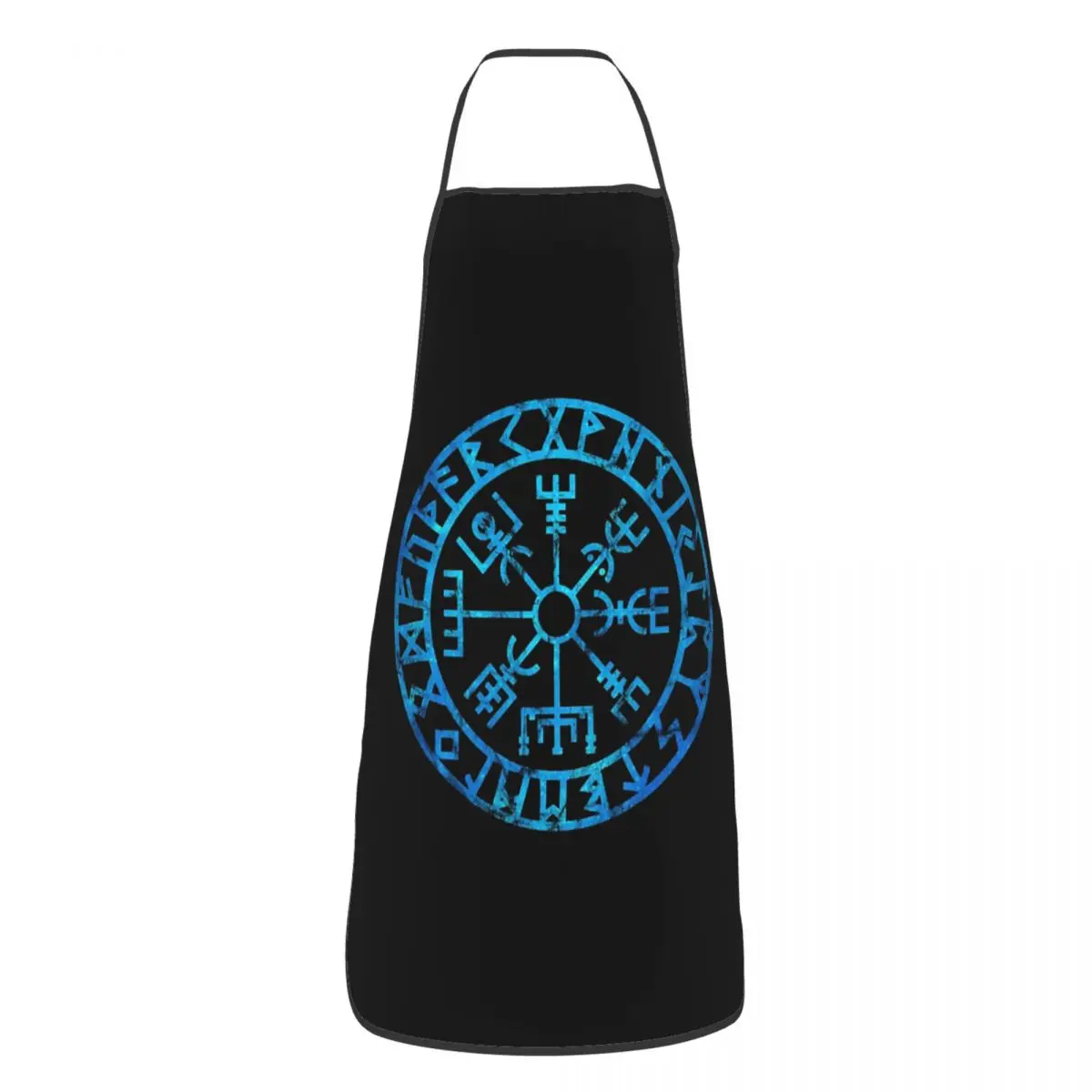Vegvisir Icelandic Futhark Runes Compass Norse Mythology Viking Symbol Aprons Chef Cuisine Tablier BibKitchen Cleaning Pinafore
