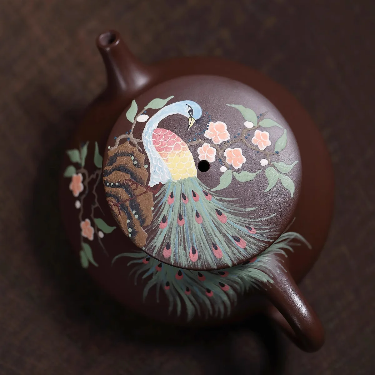 Handmade Yixing Purple Clay Pot Famous Ore Aged Large Mouth Flat Lid Malachite Ladle High-End Bubble 160C